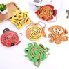 Cute Animal Cube Puzzle Maze Toys Game Wood Magic Games Magnet Children Adult Education Balance Magnetic Maze Toy