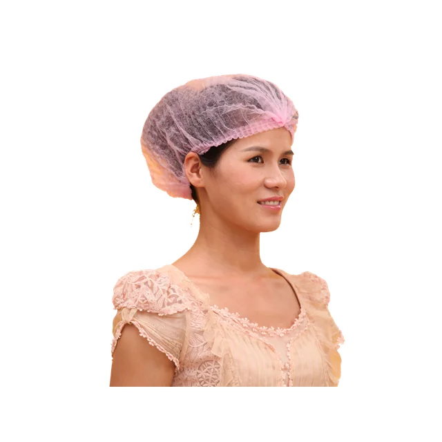 Disposable Pp Non Woven Strip Clip Cap Bouffant Head Cover Hair Net