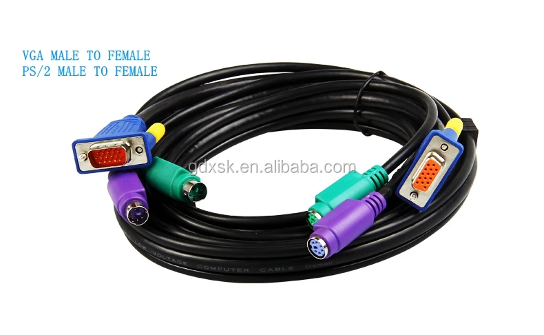VGA TO PS/2 CABLE KVM CABLE Mouse Keyboard 1.5/3/5m