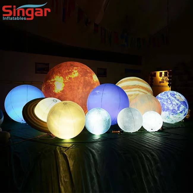 Led Lights Balloon Solar System Nine Inflatable