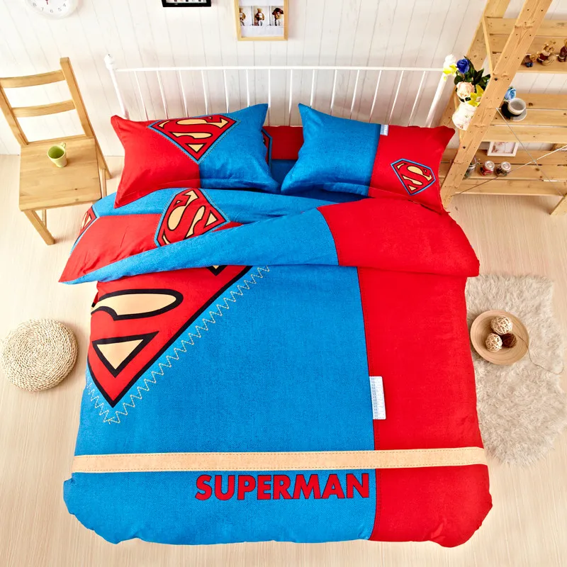 100 Cotton Reactive Dyeing Cartoon Superman Series Of Children