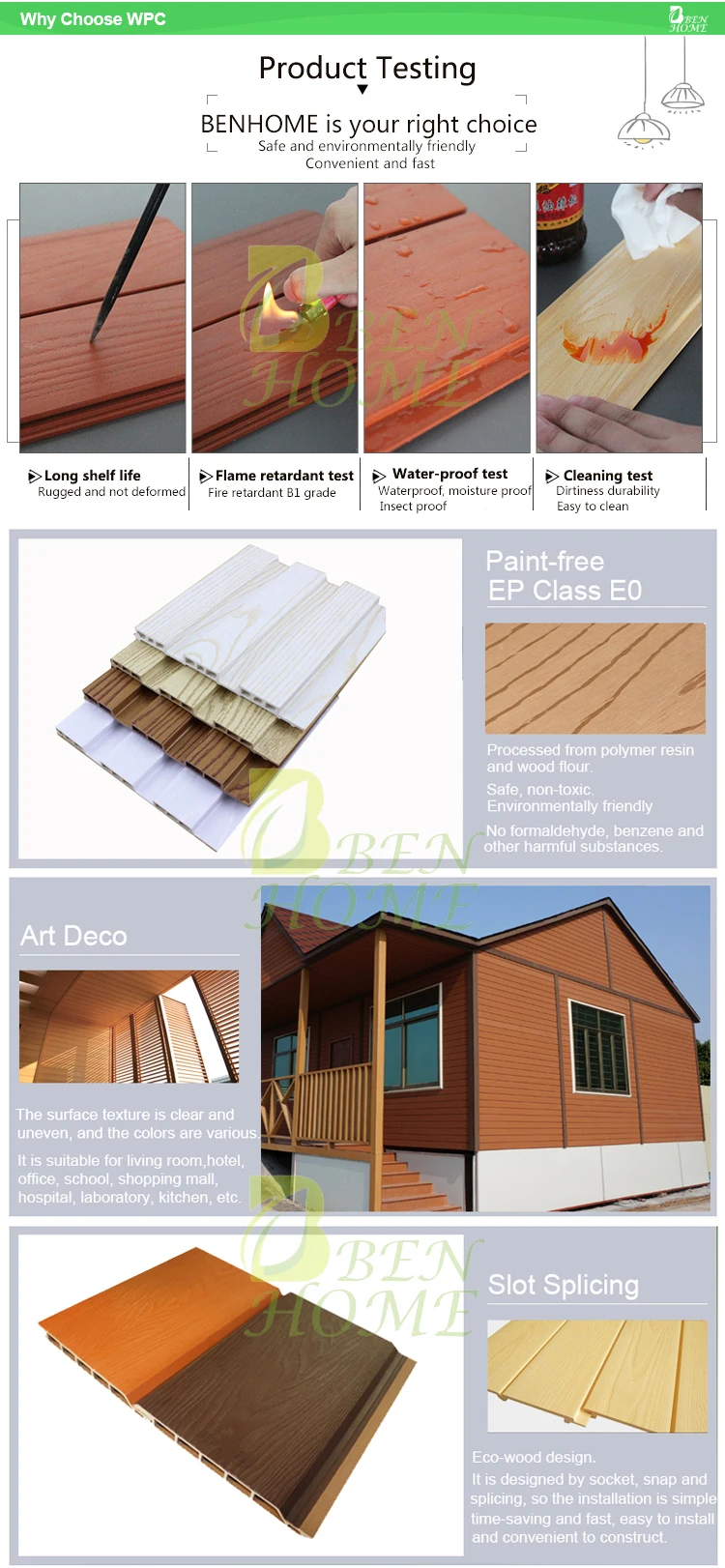 Exterior Wall Panel With Wood Texture Price Louvers Wpc