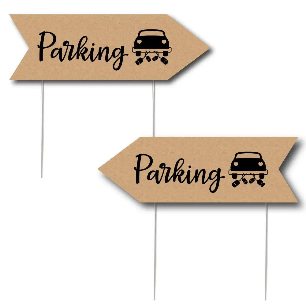 6 Pcs Wedding Directional Road Sign Wedding Directional