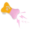 Chewy wool dog toys braided sound bone squeaky frog pet toys wholesale