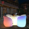 Rotomolded Color changing waterproof modern creative plastic glowing LED bar nightclub furniture table chair