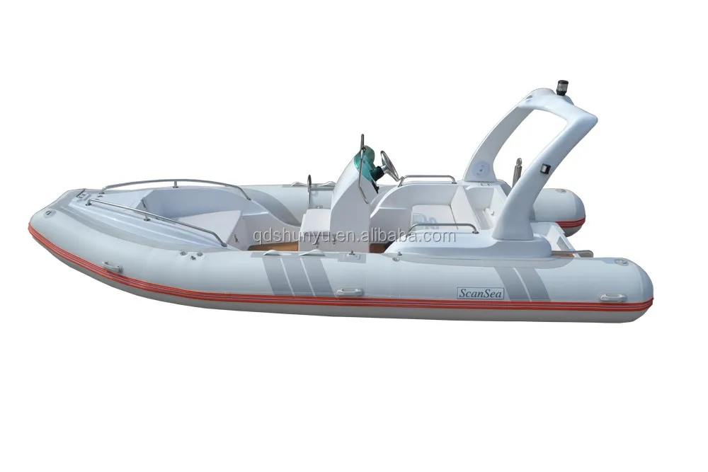 2024 New High Quality Rib580 Inflatable Boat Luxury Yacht With Fiberglass Hull For Outboard
