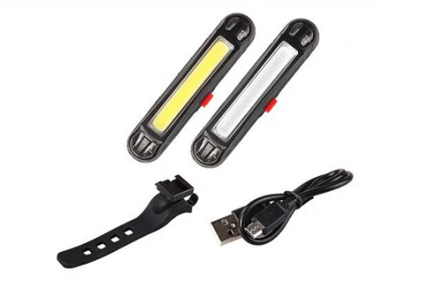 New 300 lumens 2256 bike lights USB charging headlights with mountain bike warning taillights