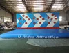 Mechanical punch wall wipe out game with inflatable mattress / inflatable sport games