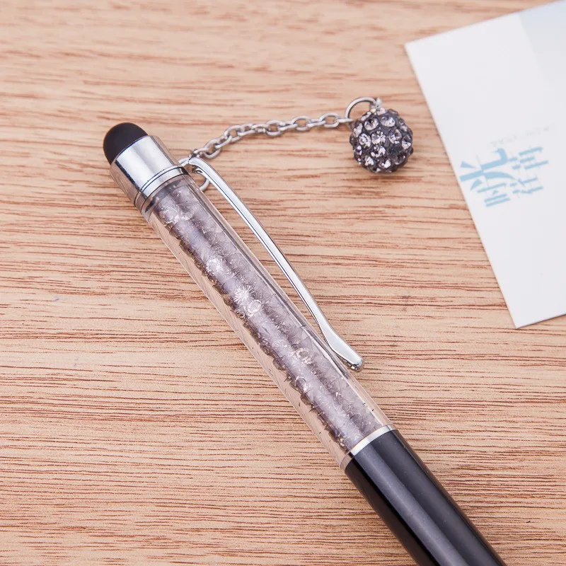 Promotional Crystal Stylus Metal Pen With Pendant Chain Buy Crystal Metal Pen Product on