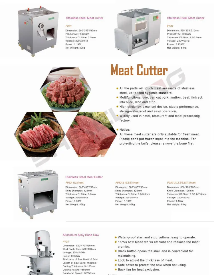 Commercial Meat And Vegetable Automatic Kitchen Food Processor Machine