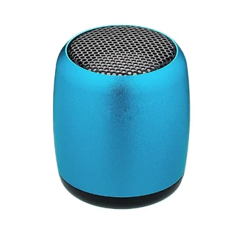 coin size metal aluminum remote shutter speaker bluetooths promotion mini speakers