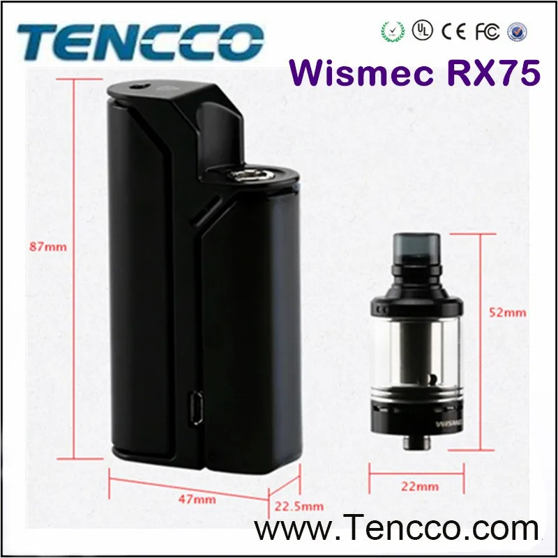 Wholesale 2016 Wismec Reuleaux Rx75 Kit / Wismec Rx75w Tc Mod - Buy