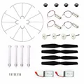 Syma X5HW X5HC Quadcopter Set Replacements Battery with Motors Propellers Landing Skid Protectors Motor Gear Propeller