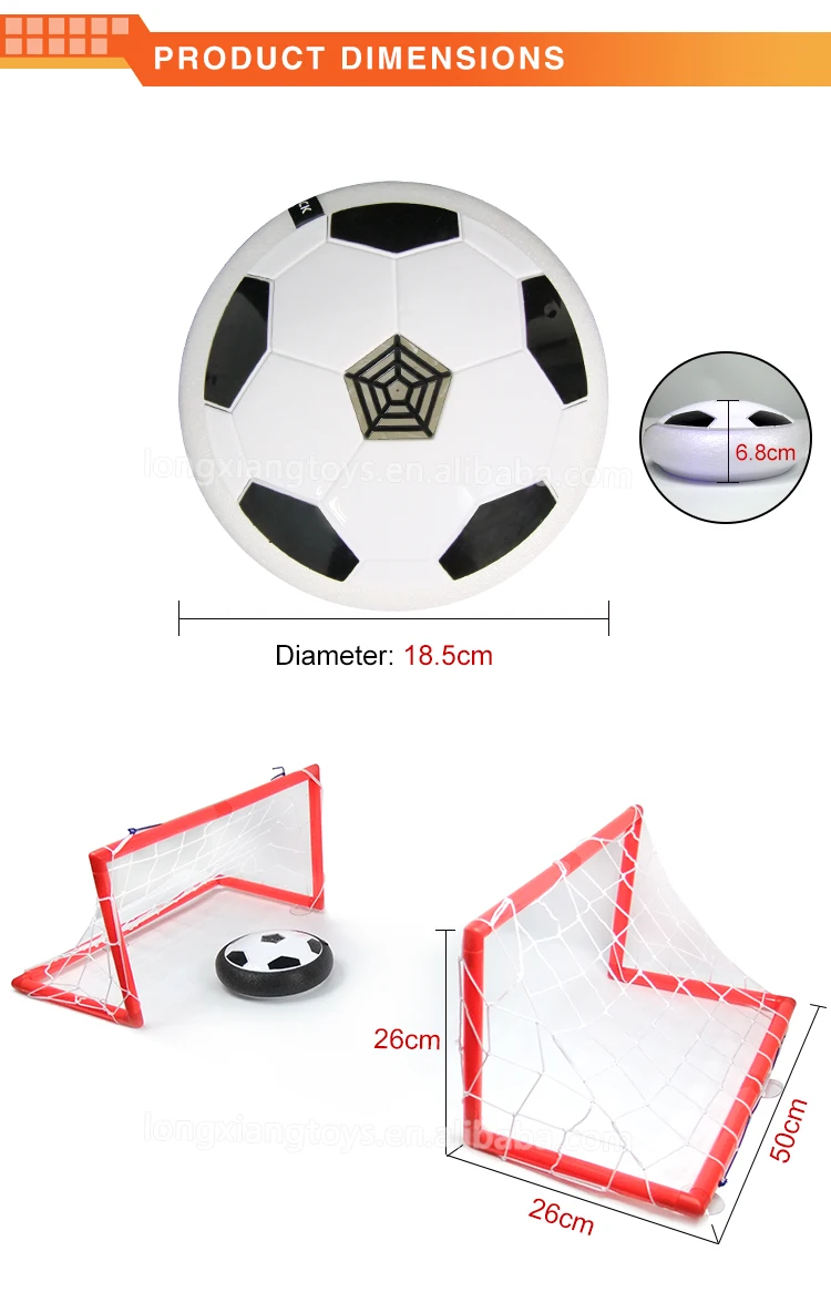 Hot Selling Indoor Kids Toy Light-Up Football Electric Air Soccer Hover Ball For Kid With Different Size