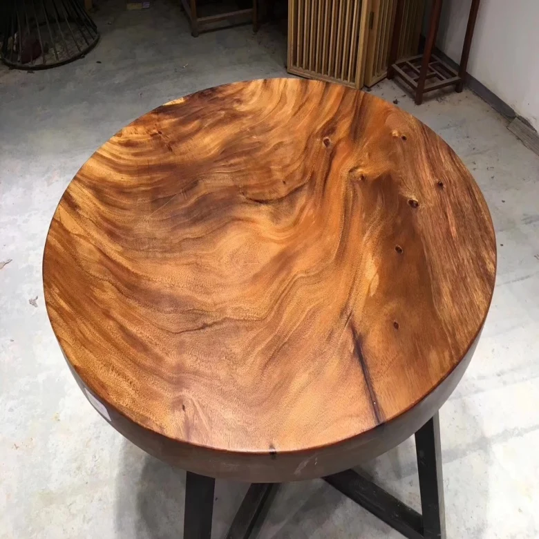 Slab Dining Table Solid Wood Thick Slab table Natural edge slab table