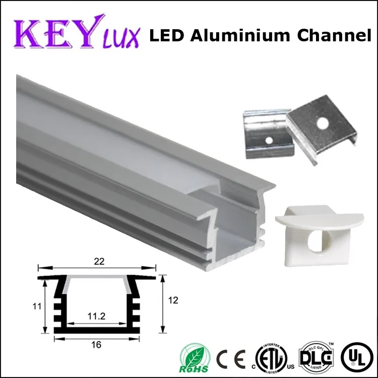 Pared De Barra De Luz Led Empotrada Canal De Aluminio Con Alas - Buy