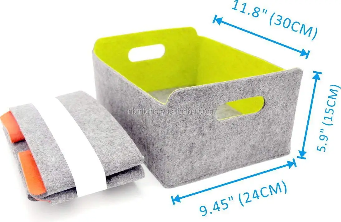 Sistema de Organizaci/ón para Cajones Escritorio de Maquillaje ZUQ Organizador de Cajones de Fieltro Juego de 5 Fieltro Cesta Bandejas de Almacenamiento Gris