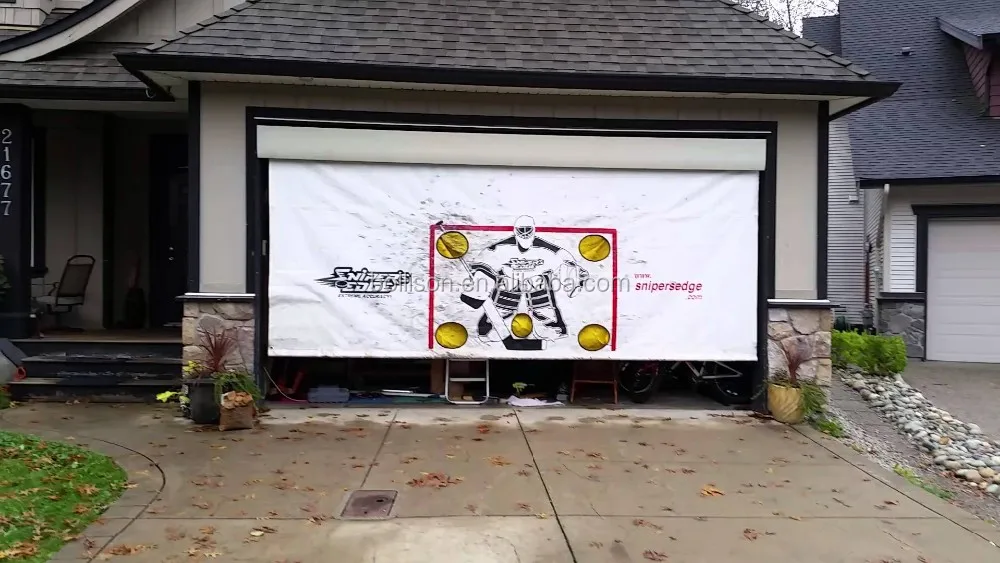 Unique Hockey Net Garage Door Protector with Simple Design