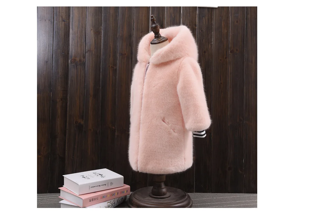 Winter Children's Mink Fur Coat Boys And Girls Warm Padded Cotton Baby