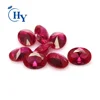 Heat resistance oval cut stock sizes synthetic red sapphire ruby prices