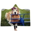 cute pet design chunky soft plush hooded wearable blanket with comfortable thicken fleece portable warm throw blanket