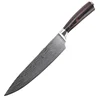 8 "chef knife 7Cr17MoV chrome slicing knife Damascus steel knifes