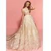 Bohemian Floral Lace Wedding Dress Casual Beach Bridal Gown Modest A-Line Wedding Dresses 2019 Vestido de Noiva