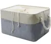 iwill CREATE PRO Shelf Storage Basket with Dustproof Drawstring, Felt Organizer Container Cube, Beige & Gray