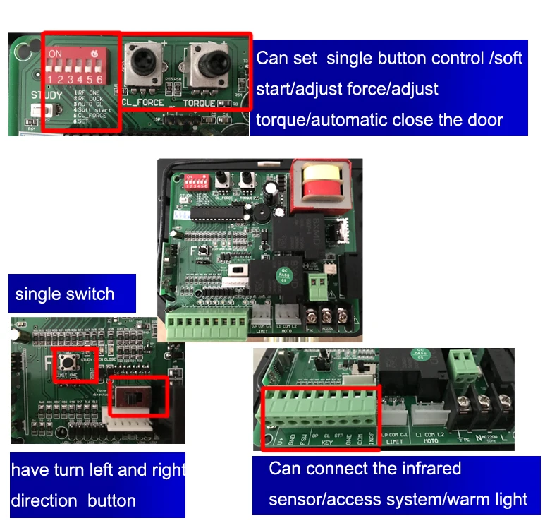 Ac220v/110v Soft Start Ontrol Board For Sliding Gate Opener Universal