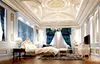 Exquisite Elegant Royal European Style Master Bedroom 3D Interior Rendering Design in Golden White and Blue BF12-03314j