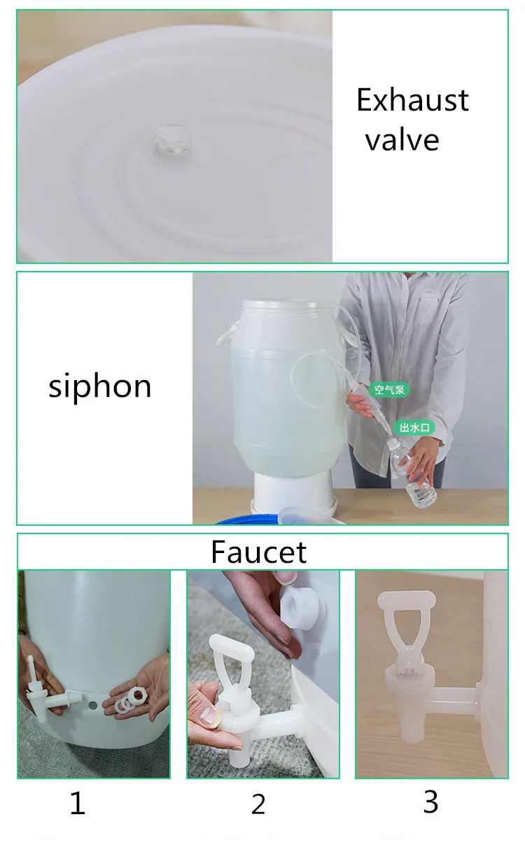 25 Liter Honey Food Grade Airtight Moistureproof Dry Food Storage High