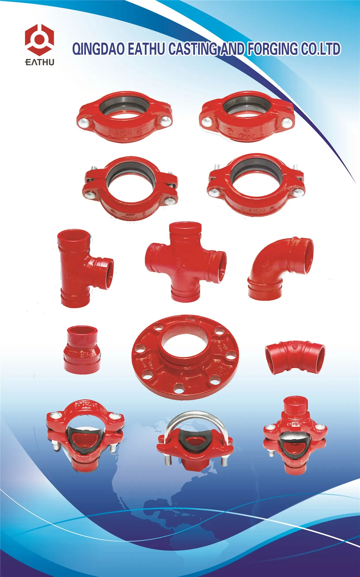 fm/ul 球墨铸铁沟槽管件 - buy 球墨铸铁槽管配件,fm/ul 沟槽配件