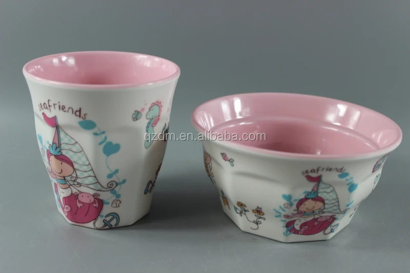 2 Color Print Melamine Ice Cream Bowl Dnd Cup