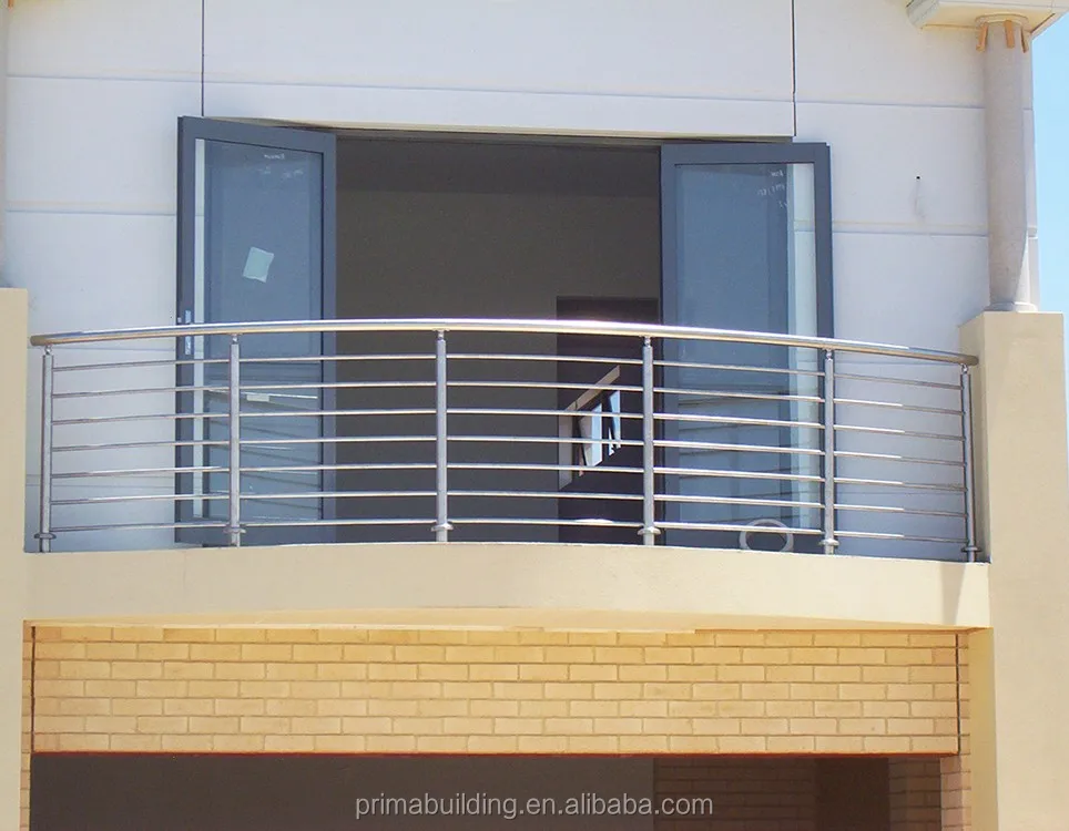 Iron Grill Design For Veranda / Balcony Stainless Steel Railing Design