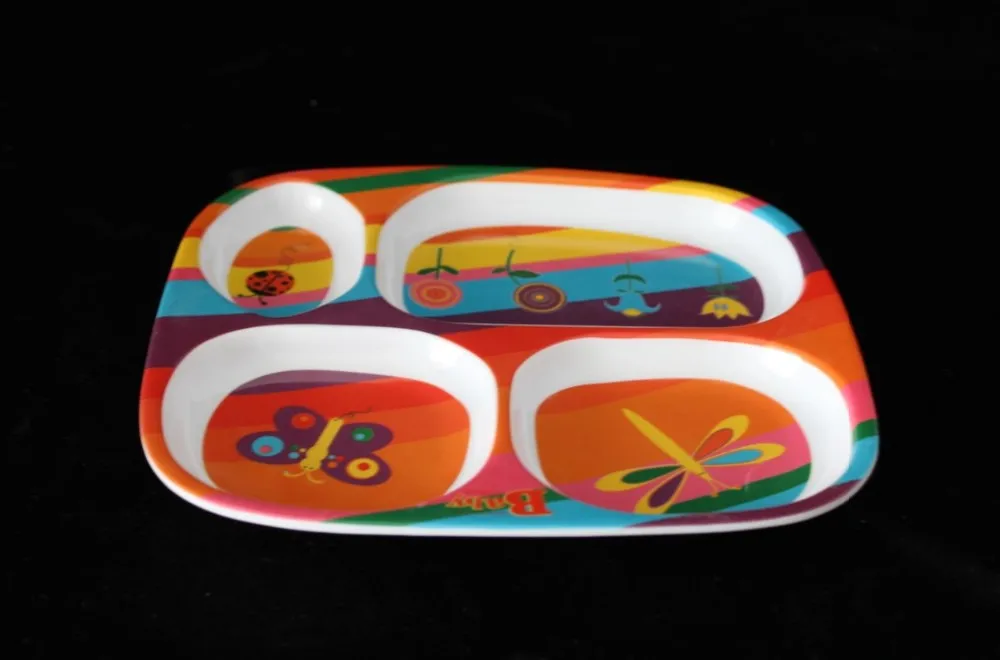 kid's melamine plate meal