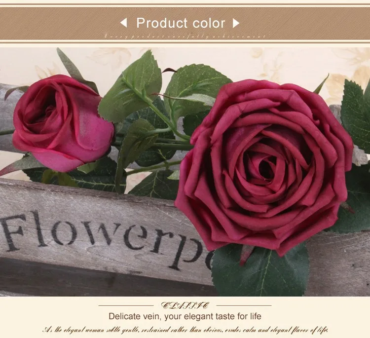 Artificial Rose Decoration Plant Artificial Silk Rose Flowers Not