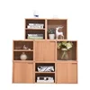 Home modular wooden cube bookcase with movable shelf or door