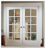 White color interior wood double french doors