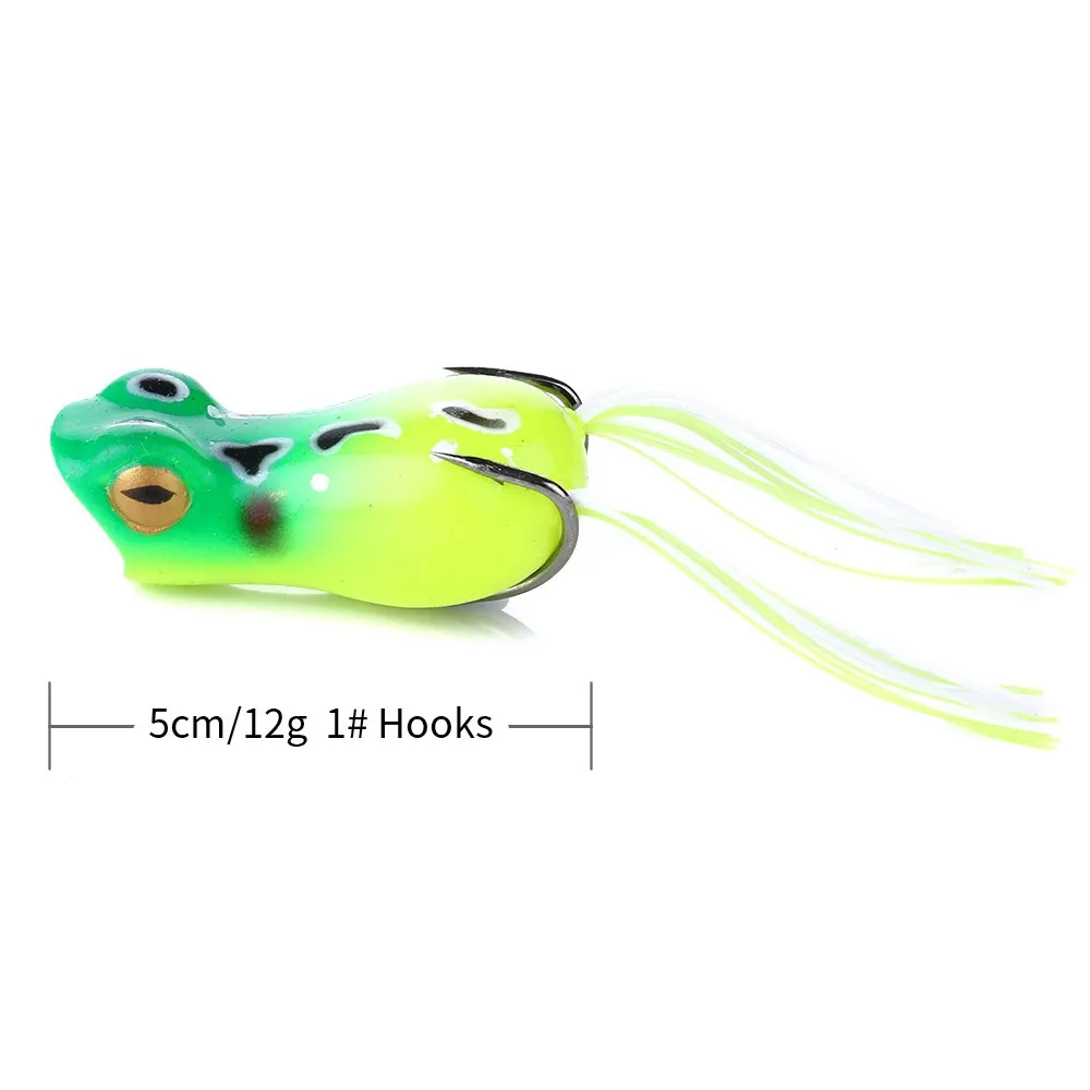 Hengjia Cheap Topwater Frog Lures 5cm 12g Jump Frog Lure Soft Plastic