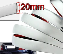 Top Sell 1m X 20mm PCS MOULDING Chrome Trim Car Decoration Decorative Strip Interior Exterior Style Chrome Silver