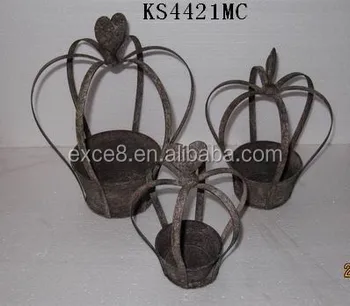 Garden Vintage Outdoor Metal Crown Decor Garden Vintage Outdoor Metal Crown Decor