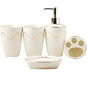 European bathroom five sets of wash sets of bathroom supplies sets of mouthwash cup ceramic bathroom use