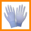 Pastel Colored Polyester with White PU Coating Gloves For Precision Works General Assembly Works