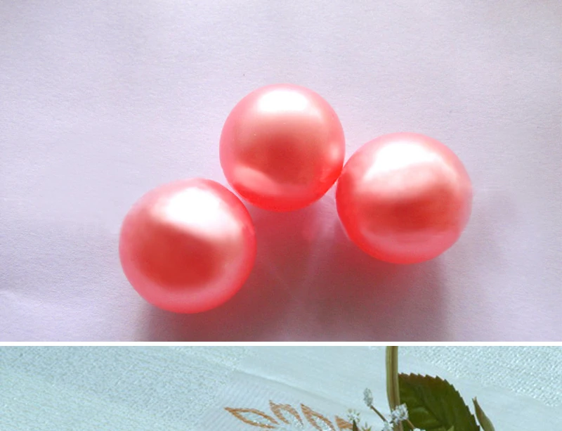Wholesale 3.9g Pink Pearl Roundshaped Bath Oil Bath Beads Raspberry