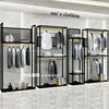 Fashionable Simple Garment Shops Stands Clothes Rack Black Retail Clothing Display Racks