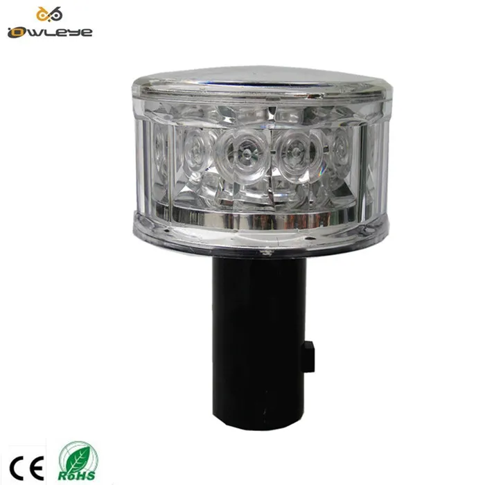 Solar powered Yellow LED Light Flasher /Traffic Warning Lamp for Road Construction Cone