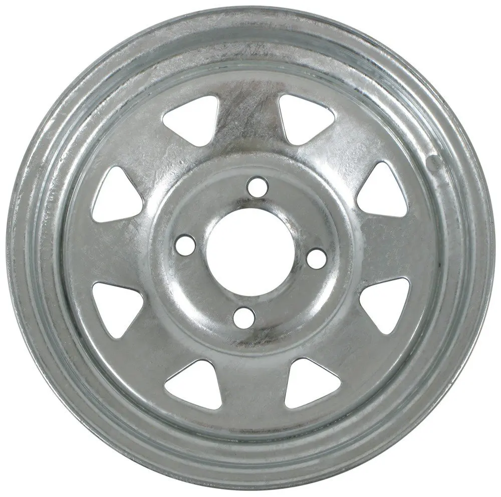 eCustomRim Conventional Steel Trailer Wheel Rim Black 15x6 6 Hole 5.5