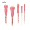 Customized Logo Candy Pink 5PCS Makeup Brush Set Crystal Handel Powder Brush