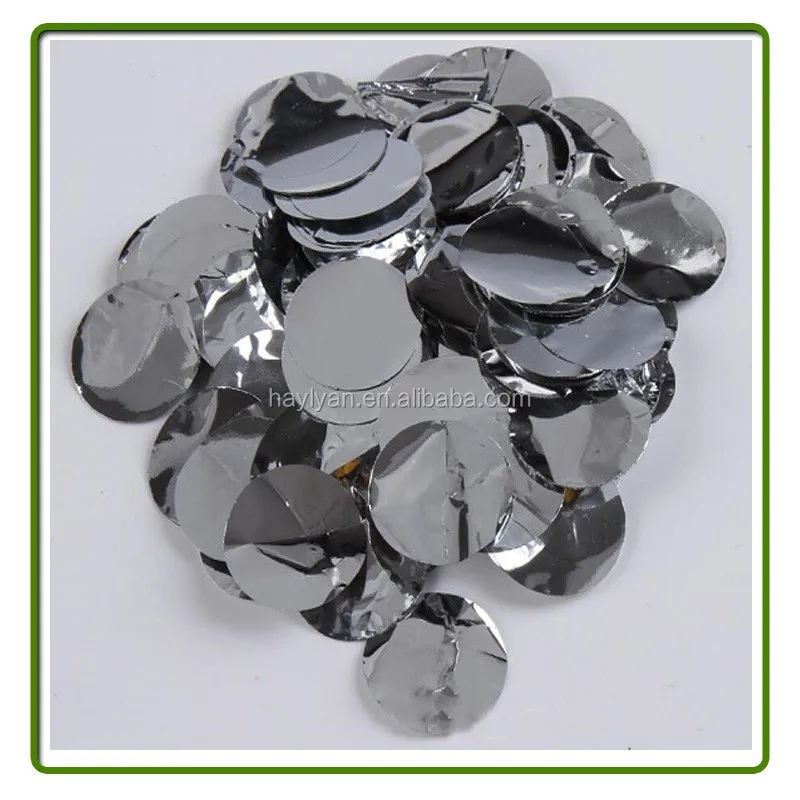 2.5cm Metallic Silver Confetti Wholesale Buy Round Confetti,Glitter