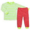 Kaiyo wholesale girls outfit kids clothing sets toddler christmas baby outfit stripped top dot pant boutique pajamas